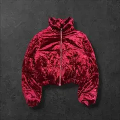 archive 短丈　ベロアジャケット　ボリュームカラー　y2k 平成 00s