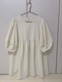 chocol raffine robe ふくれジャガードパフスリーブチュニックのサムネイル
