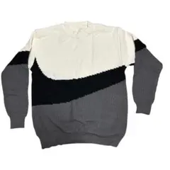 20%OFF❣️ 【美品】メンズニット XLサイズ 配色切り替え メンズセーター