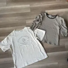 DISCOAT ディスコート ボーダー リブカットソー &Tシャツシルバーロゴのサムネイル