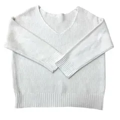 GU　ニット　Ｌ　ホワイト　カジュアル　長袖