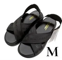 新品 タグ付き 23.5cm クロスストラップ サンダル レディース 黒 靴