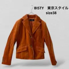 BISTY　東京スタイル　レディースベロアジャケット　38サイズ　オレンジ