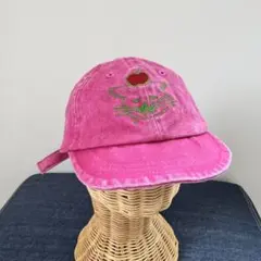 FRUIT OF THE LOOM 猫刺繍 キッズ CAP ピンク マーキーズのサムネイル