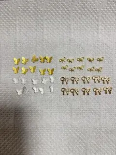 ③蝶とリボンのネイルパーツ セット