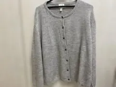 H&M グレー ボタン付きカーディガン US XXL