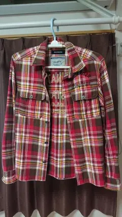 JACKROSE Burden チェック柄 長袖シャツ レッド Mのサムネイル