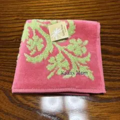 Kathy Mom 花柄ハンカチ ピンク 緑