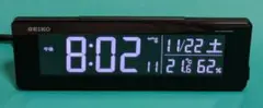 セイコー電波デジタル目覚まし置時計DL205K■ジャンク品●機能正常