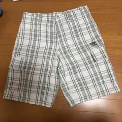 adidas トレフォイル チェック柄 カーゴショーツ M 万国旗タグ