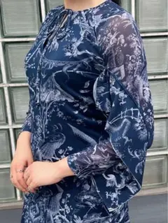 極美品✨ヴィヴィアンタム 長袖 ブラウス パワーネット 総柄 M相当 00's ヴィヴィアンタム カシュクール長袖カットソー パワーネット 赤