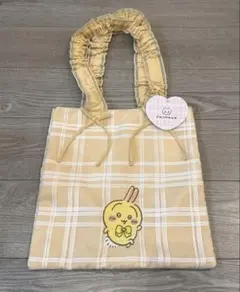 CHIIKAWA ちいかわ うさぎ チェック トートバッグ フリル 新発売