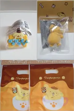 【ポムポムプリン】Sanrio　ラッピングバッグ　マスコット　チャーム