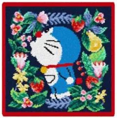 【新品】フェイラー FEILER★ドラえもん ハンカチ フラワー ネイビー