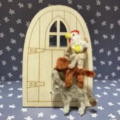 モールアート　ブレーメンの音楽隊　ロバ　ミニチュア　ハンドメイド　置物