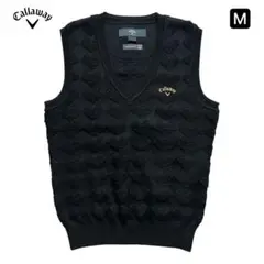 Callaway GOLF　キャロウェイ　ニットベスト　ブラック　ハート柄　M