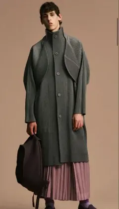 2026年最新】HOMME PLISSE ISSEY MIYAKE メンズ ステンカラーコートの