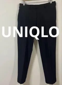 ユニクロ　UNIQLO 感動パンツ　ウエスト85cm ネイビー　美品　スラックス