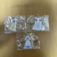ディズニー　コスチュームチャーム　アクリルキーホルダー　3種セット