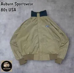 80sUSA製AUBURN SPORTSWEAR 企業ロゴワークジャケット紺 - メルカリ