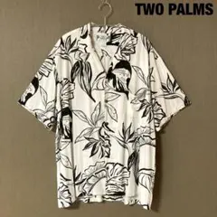 【TWO PALMS】アロハシャツ 開襟シャツ 総柄 ハワイ製 XL レーヨンのサムネイル