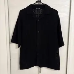 GU＊ウォッシャブルメッシュニットシャツ＊Mのサムネイル
