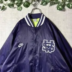 NIKE ナイキ スタジャン ジャンパー 紫 刺繍 裏地 中綿 大きい XXL