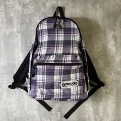 old OUTDOOR イエロー チェック柄back pack y2k city - メルカリ