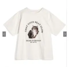 GRL キャットプリントTシャツ[pm227a]