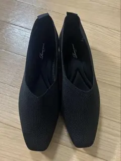 洗えるニットパンプス　黒のサムネイル