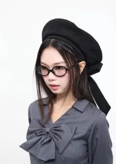 Treat urself ribbon hat velvetベレー帽 Treat urself ribbon hat velvetベレー帽 - メルカリ
