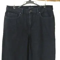 UNIQLO バギージーンズ 　ブラック　24インチ61cm　股下66cm