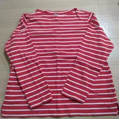 UNIQLO 赤白ストライプ 長袖Tシャツ XL