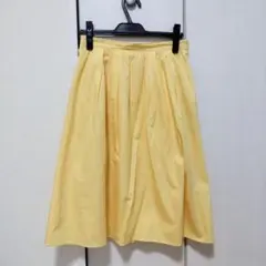 NATURAL BEAUTY BASIC イエローフレアスカート M