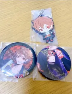 ツイステッドワンダーランド ツイステ 缶バッジ ラバーマスコット エース