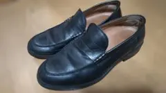 ZARA 黒 レザー ローファー