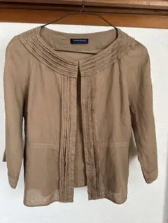 ジャケット TOMORROWLAND 麻100% ブラウン38