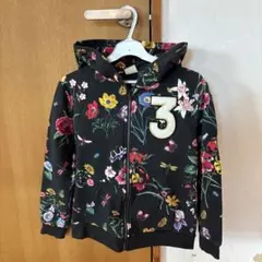 花柄フード付きパーカー