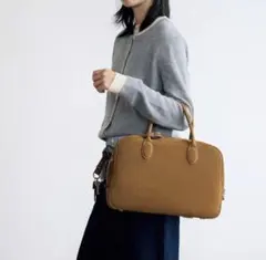 ブラウン スエード ハンドバッグ 中型