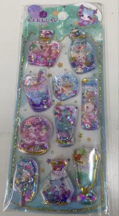 ウォーターシール　動物　可愛い　ぷっくりシール　スパンコール入