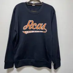 新品　メンズ　裏起毛　トレーナー　黒　暖　厚手　L