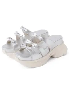 GRL リボンスニーカーサンダル [gd1562] シルバー 24.0cmのサムネイル