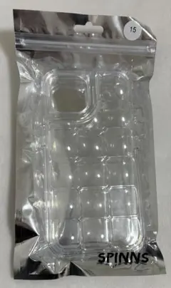 SPINNS ぽこぽこスマホケース クリア iPhone 15 スピンズ