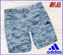 【新品】アディダスゴルフショートパンツadidas◆総柄プリントショーツカーキのサムネイル