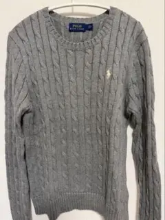 POLO RALPH LAUREN ケーブルニットセーター グレー