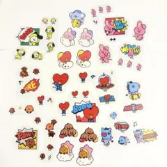 BT21 フレーク　シートシール　ステッカー セット　おすそ分け　50枚以上