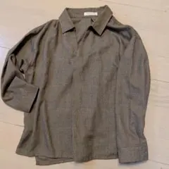 chocol raffine robe チェック柄長袖シャツ