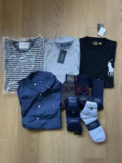 【新品15点】ポロラルフローレンビッグポニーTシャツロンTボタンダウン靴下セット