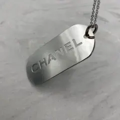 ！美品！　CHANEL シャネル　シルバー　タグ　ネックレス 75のサムネイル