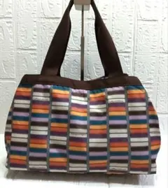 LeSportsac レスポートサック ボストンバッグ　軽量　大容量　ブラウン系